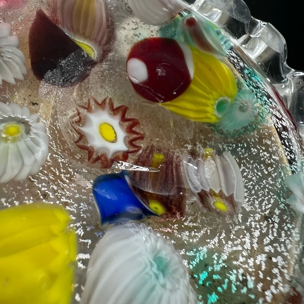 Murano glass millefiori vase or decanter